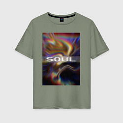 Футболка оверсайз женская Арт Soul, цвет: авокадо