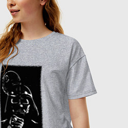 Футболка оверсайз женская Звёздные войны Дарт вейдер, цвет: меланж — фото 2