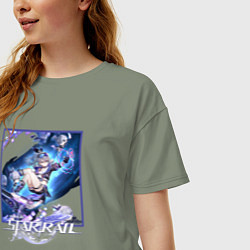 Футболка оверсайз женская Серебряный Волк, цвет: авокадо — фото 2