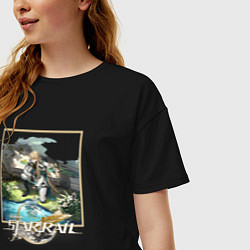 Футболка оверсайз женская Лоча, цвет: черный — фото 2