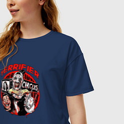 Футболка оверсайз женская Terrifier, цвет: тёмно-синий — фото 2
