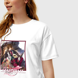 Футболка оверсайз женская Галлахер, цвет: белый — фото 2