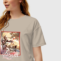 Футболка оверсайз женская Фуга, цвет: миндальный — фото 2