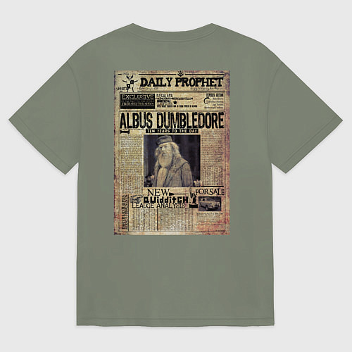 Женская футболка оверсайз Гарри Поттер Ежедневный пророк / Авокадо – фото 2