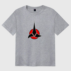 Футболка оверсайз женская Klingon, цвет: меланж