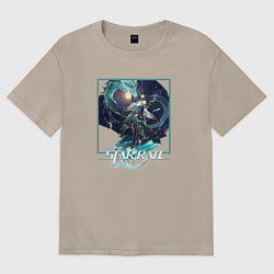 Футболка оверсайз женская Дань Хэн: Пожиратель Луны, цвет: миндальный