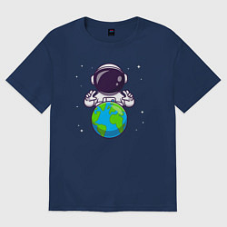 Футболка оверсайз женская Моя земля, цвет: тёмно-синий