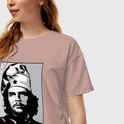 Футболка оверсайз женская Че Гевара - шеф повар, цвет: пыльно-розовый — фото 2
