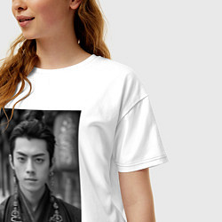 Футболка оверсайз женская Dylan Wang актер, цвет: белый — фото 2