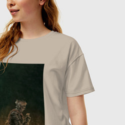 Футболка оверсайз женская Dark souls рыцарь, цвет: миндальный — фото 2