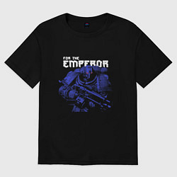 Футболка оверсайз женская Space marine - Warhammer 40k, цвет: черный