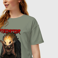 Футболка оверсайз женская Predator scream, цвет: авокадо — фото 2