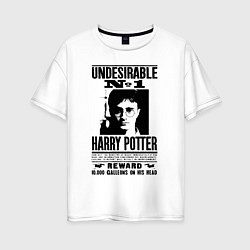 Футболка оверсайз женская Harry Potter - wanted, цвет: белый