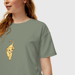Футболка оверсайз женская Нала пара Симбы - Король лев, цвет: авокадо — фото 2
