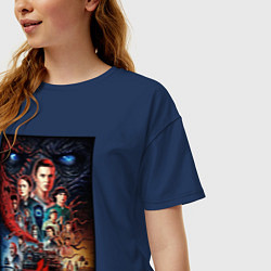 Футболка оверсайз женская Stranger Things 4, цвет: тёмно-синий — фото 2