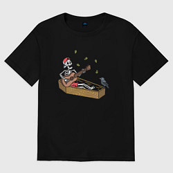 Футболка оверсайз женская Песни из гроба, цвет: черный