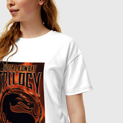 Футболка оверсайз женская Mortal kombat trilogy, цвет: белый — фото 2