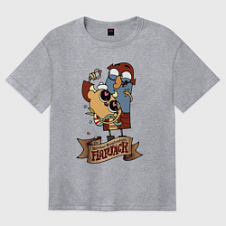 Футболка оверсайз женская Flapjack - heart candies, цвет: меланж