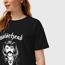 Футболка оверсайз женская Motorhead - Лемми, цвет: черный — фото 2