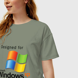 Футболка оверсайз женская Предназначен для windows xp, цвет: авокадо — фото 2