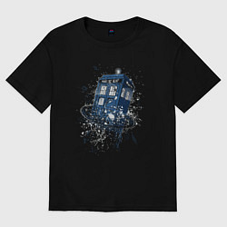 Футболка оверсайз женская Magic tardis, цвет: черный