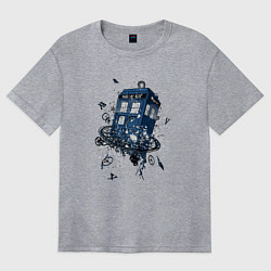 Футболка оверсайз женская Magic tardis, цвет: меланж