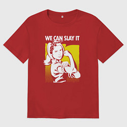 Футболка оверсайз женская Buffy we can slay it, цвет: красный
