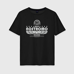 Футболка оверсайз женская USCSS The Nostromo серый, цвет: черный