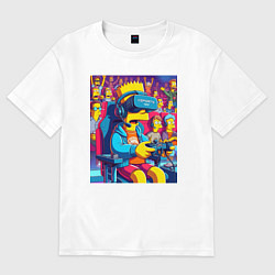 Футболка оверсайз женская Bart Simpson - esports, цвет: белый