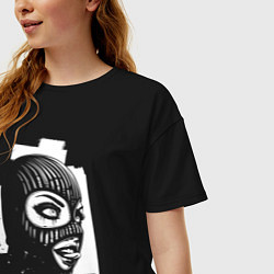 Футболка оверсайз женская Here is to the crazy ones, цвет: черный — фото 2