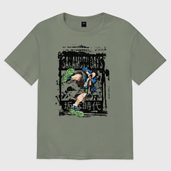 Футболка оверсайз женская Хейсуки Масимо из Дни сакамото, цвет: авокадо