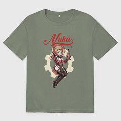 Футболка оверсайз женская Nuka Cola - space fantasy, цвет: авокадо