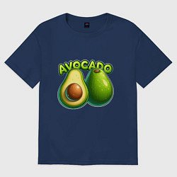 Женская футболка оверсайз Авокадо с надписью