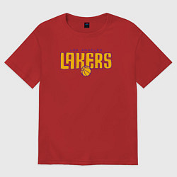 Футболка оверсайз женская Team Los Angeles Lakers, цвет: красный
