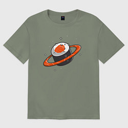 Футболка оверсайз женская Ролл сатурн, цвет: авокадо