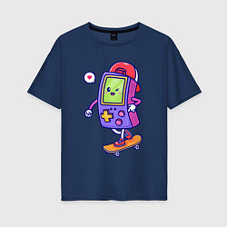 Женская футболка оверсайз Tetris skater
