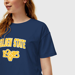 Футболка оверсайз женская Golden State hoops, цвет: тёмно-синий — фото 2