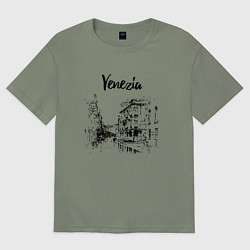 Футболка оверсайз женская Venezia - Italy, цвет: авокадо
