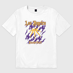 Футболка оверсайз женская Basketball Lakers, цвет: белый