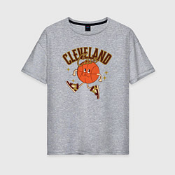 Футболка оверсайз женская Cleveland Cavs, цвет: меланж