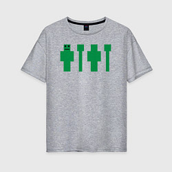 Футболка оверсайз женская Скин Майнкрафт, цвет: меланж