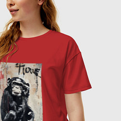 Футболка оверсайз женская Style monkey, цвет: красный — фото 2