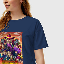 Футболка оверсайз женская Sunsetriders, цвет: тёмно-синий — фото 2
