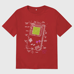Футболка оверсайз женская Game boy console project, цвет: красный