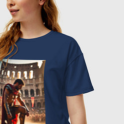 Футболка оверсайз женская Спартак в Колизее, цвет: тёмно-синий — фото 2