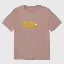 Футболка оверсайз женская Depeche Mode - mute records ltd, цвет: пыльно-розовый