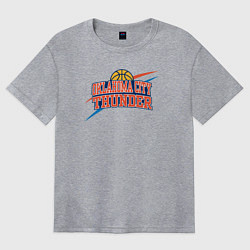 Футболка оверсайз женская NBA Oklahoma, цвет: меланж