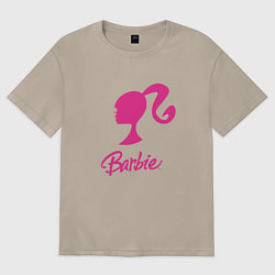 Футболка оверсайз женская Барби кукла, цвет: миндальный