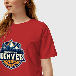 Футболка оверсайз женская Из города Денвер, цвет: красный — фото 2