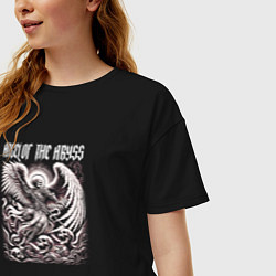 Футболка оверсайз женская Angel of the abyss, цвет: черный — фото 2